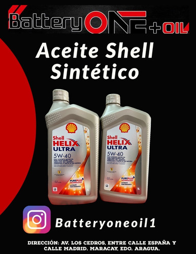 Aceite Full Sintetico 5w-40 Shell ( Original )1 Lt