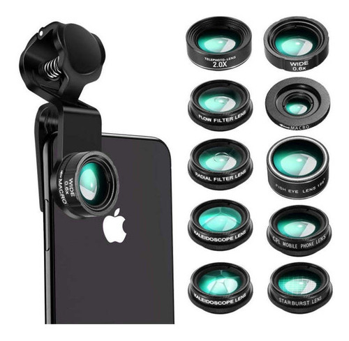 10pzs Kit De Lentes De Aumento Filtros Para iPhone Android