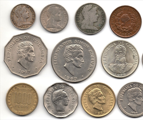 Colección De Monedas De Colombia 20 Diferentes 1921 - 1997