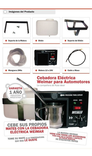 Imagen 3 de 4 de Materas Cebadoras De Mate Elec. P/ Vehiculos- Garantia!!!