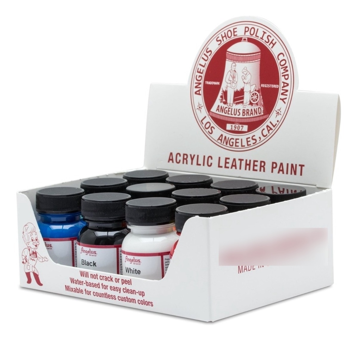 Pintura Acrilica Angelus Para Tenis Sneakers 1 Oz Kit 12 Pza Envío gratis