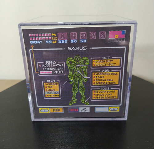 Cubo Diorama Super Metroid Snes