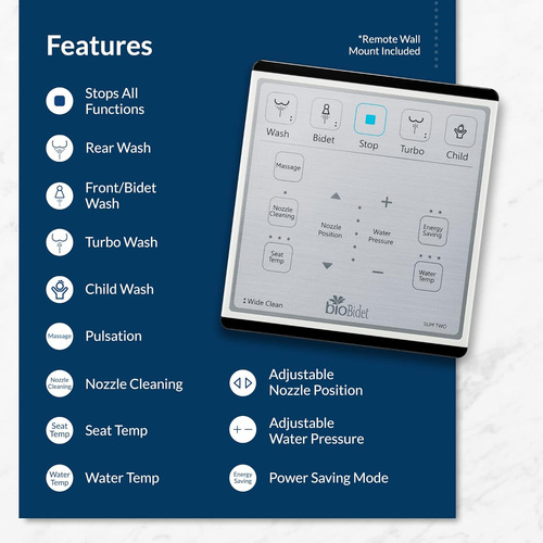 Asiento De Inodoro Inteligente Bio Bidet Slim Two En Blanco