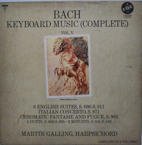 Martin Galling  Bach Keyboard Music (complete) Vol. V Lpx3