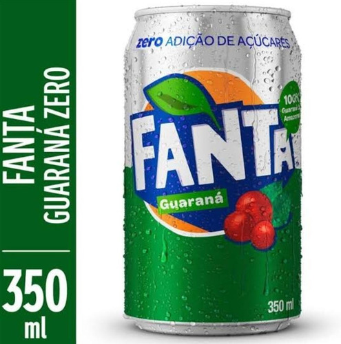 Refrigerante Fanta Guaraná Sem Açúcar Lt 350ml - Kit Com 12 