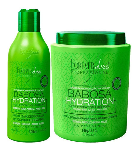 Kit Forever Liss Babosa Shampoo 300ml + Máscara 950g