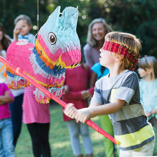 Decoración De Piñata Con Forma De Burro Arcoíris Para Niños