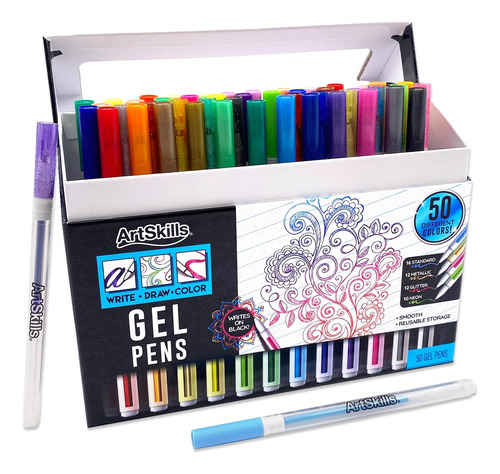 Bolígrafos Gel Artskills Libros Colorear Adultos, Bolígrafos