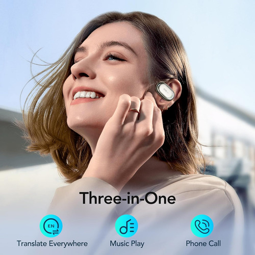 Auriculares Ows con traductor en tiempo real, 144 idiomas, 8 modos sin conexión, inalámbricos de oído abierto, 3 en 1, compatibles con iOS/Android.