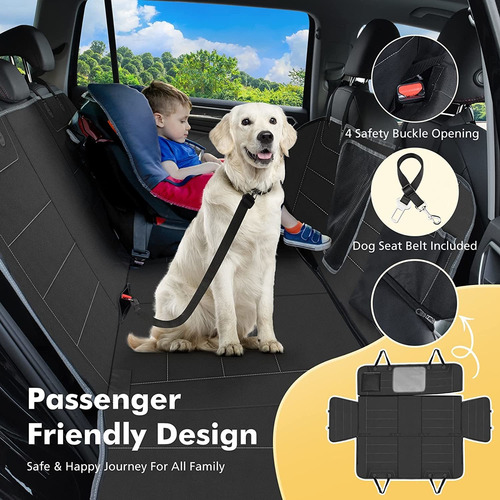 Funda De Asiento Trasero Para Perros Con Flancos Trapez...