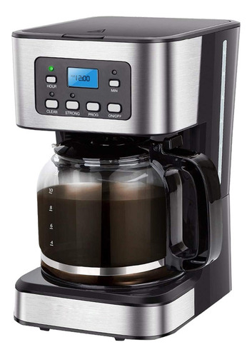 Cafetera Genérica Automática Negra 1.893l Con Timer