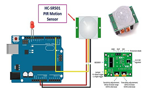 Sensor Movimiento Infrarrojo Hc-sr501 Para Arduino