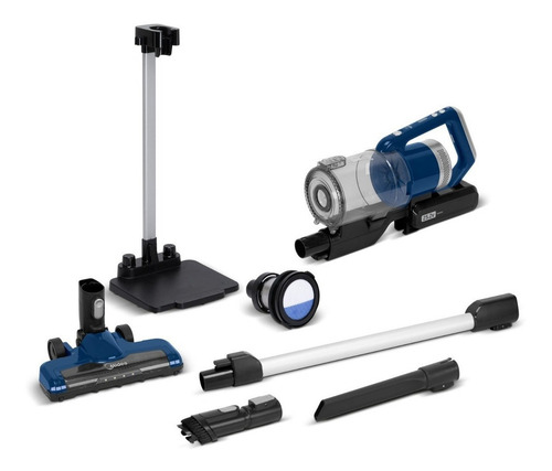 Imagen 2 de 6 de Aspiradora inalámbrica Vertical, De mano Midea VS-U016WAR1 0.3L navy blue y silver 220V 50Hz