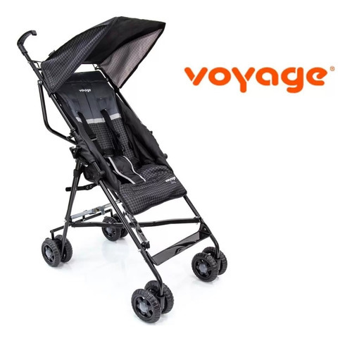 Carrinho Bebê Dobrável Guarda Chuva Wing Até 15kg Voyage Cor Preto