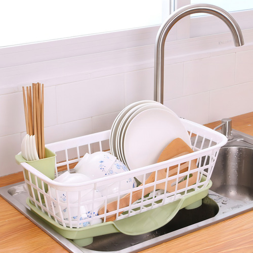 Seca Platos Con Base De Drenaje 8021 Celeste