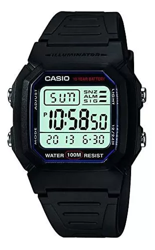 Casio - Reloj Mujer W-800H-1A, Negro -, Correa