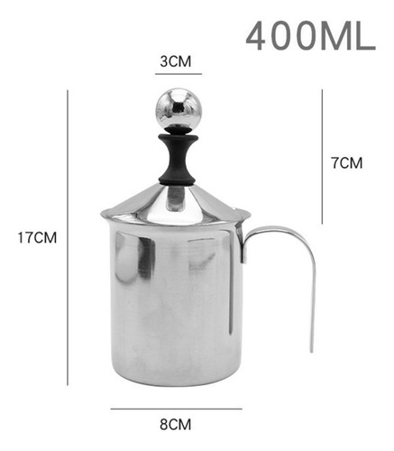 Espumador De Leche De 400ml, Jarra Para Espumar Café Con
