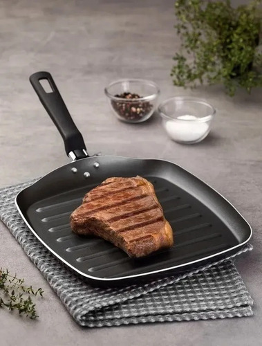 Bifera Tramontina Turim Teflon 24cm Antiadh Cuadrada Grill