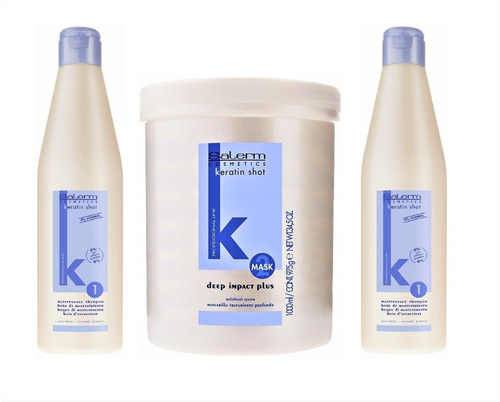 Salerm Keratin Shot Deep Impact Plus 1kg + 2 Shampoo 500ml 