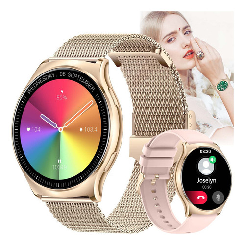 1 Reloj Inteligente Mujer Amoled Deporte Frecuencia Cardíaca