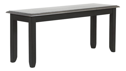 Sunset Trading Tempo Brook Banco De Comedor, Gris Y Negro An