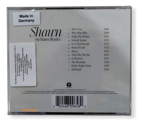 Shawn By Shawn Mendes Disco Cd Importado Edicion Limitada