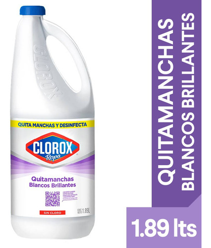 Desmanchador Clorox Ropa Blancos Brillantes 1,89 Lt