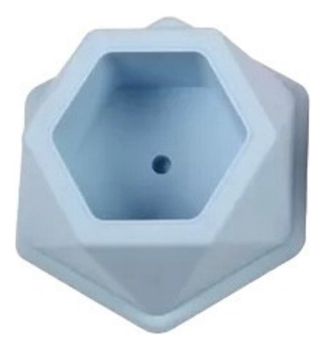 Molde De Silicona Maceta Hexagonal Yeso Resina