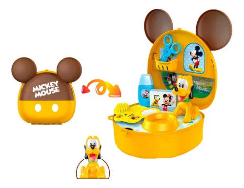 Valija Juguete Disney Mickey Mouse Pluto Set Accesorios Color