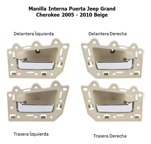 Manilla Interna Grand Cherokee 05-10 Geige Tirador Cromado