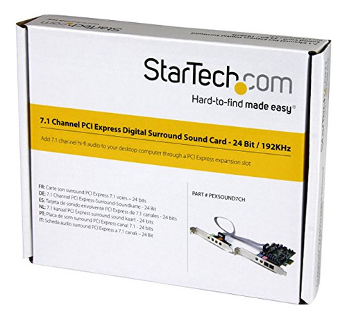 Tarjeta De Sonido Startech.com 7.1 - Pci Express - 24-bit -