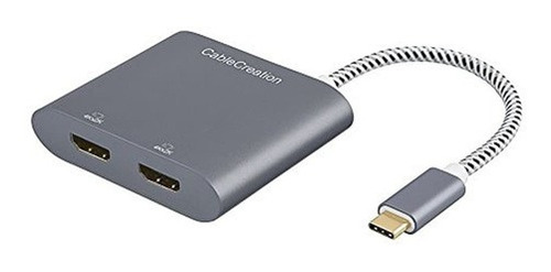 Adaptador Usb C A Hdmi Dual 4k Cablecreation Usb Tipo C