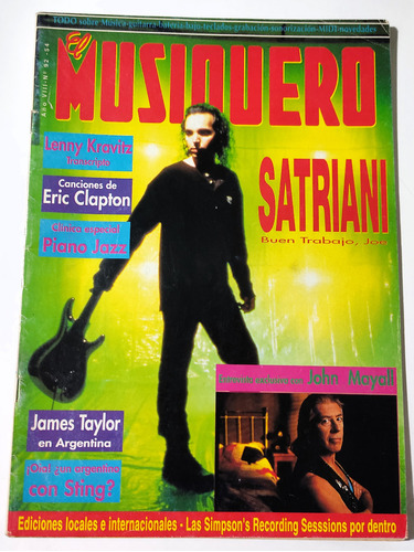 Revista El Musiquero Nro 92 Joe Satriani Kravitz Mayall