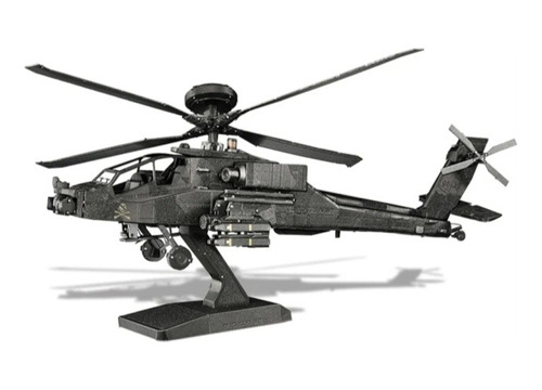 Helicóptero Ah-64a Apache Metálico Piececool