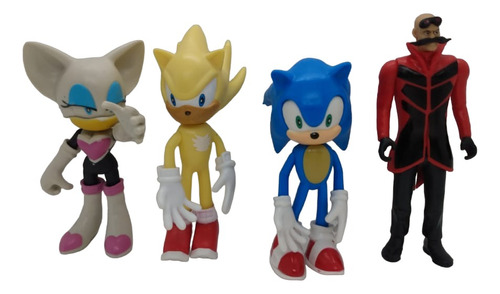 Muñecos  Sonic Serie  Juguetes Niños Niñas 4 Personajes 