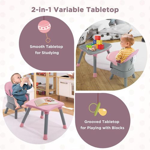 Silla Alta Para Bebé 7 En 1, Silla Alta Convertible Para Beb