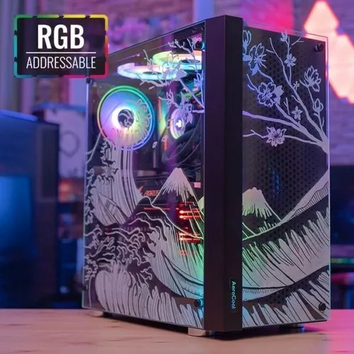 Chasis Gabinete Gamer Aerocool Skribble Rgb Vidrio 3 Fans