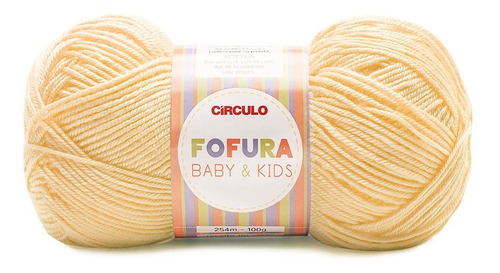 Fio Fofura Baby E Kids Circulo 100g 254mts 100% Acrílico Cor 0150- Creme