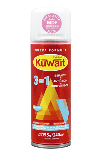 Imagen 2 de 2 de Pintura En Aerosol Kuwait Efecto Tiza Pastel 240cm3 X Unidad