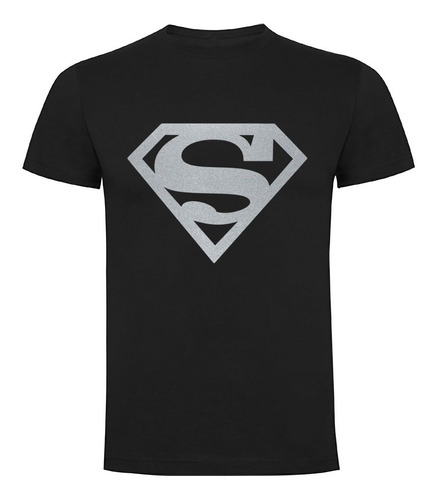 Polera Negra Superman Justice League / Liga De La Justicia