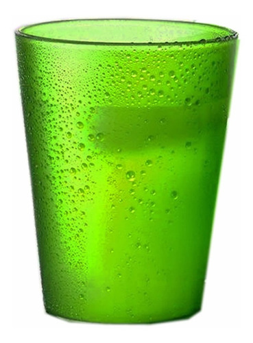 Vaso Acrilico Irrompible En Colores Traslúcidos Practi-k Verde Claro