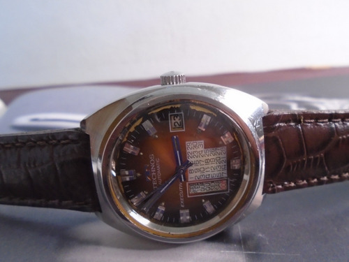 Technos Executive Antigo Folhinha Calendario Perpetuo Raro