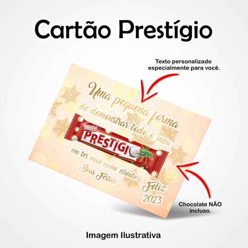 Cartão De Natal Prestigio Para Clientes Colaboradores 100und