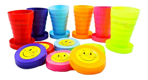 Combo X 10 Vaso Plegable Color Souvenir Niños Regalo Full