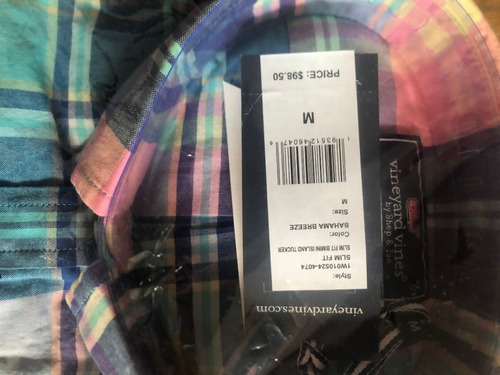 M o XL Vineyard Vines Menta corteza Camiseta Camiseta SRP $48 Nuevo con etiquetas hombre S 