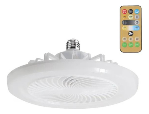 Lámpara de ventilador de techo LED blanca pequeña E27 30w 110v