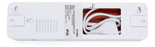 Kit 10 Luminária Emergência 60 Leds Recarregável 6000k Cor Branco Frio