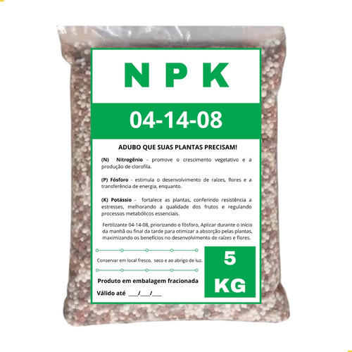 Adubo 04 14 08 Npk - 5kg Fertilizante N Potássio C/ Ureia