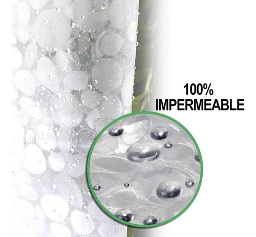 A Cortina De Ducha De Pvc Impermeable Transparente.