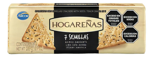 Galletitas Hogareñas 7 Semillas Medianas 189g